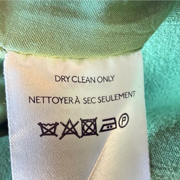 Free People Olivia Blazer Grassland Green Linen Blend Tie Belt Jacket XS - Picture 9 of 9